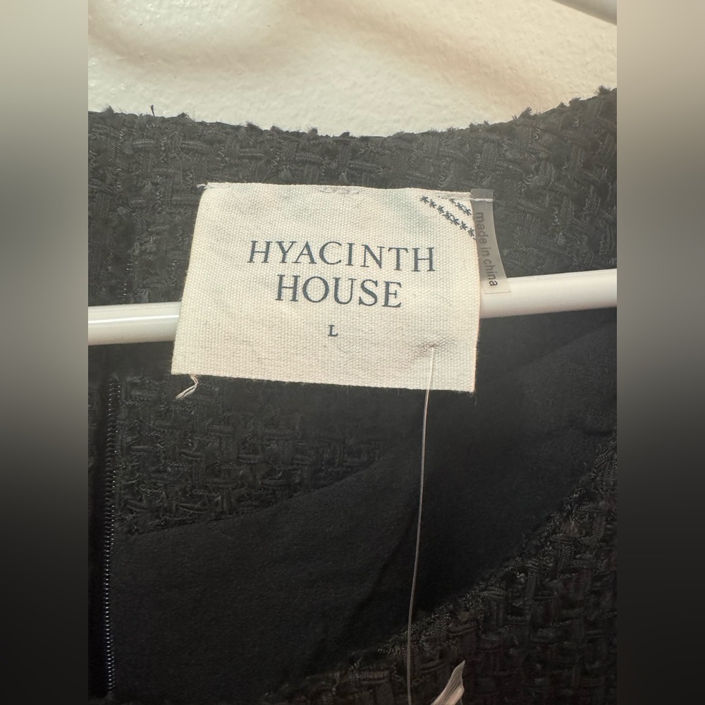 NWT Hyacinth House Dinah Black Tweed Cropped Top - Picture 7 of 7